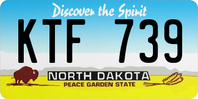 ND license plate KTF739