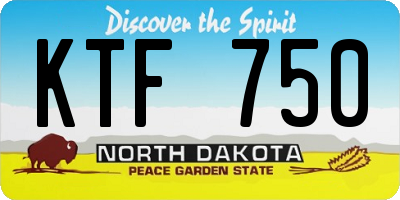 ND license plate KTF750