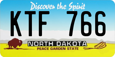 ND license plate KTF766