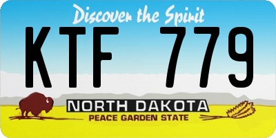 ND license plate KTF779