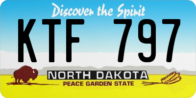 ND license plate KTF797