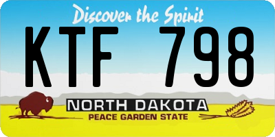 ND license plate KTF798