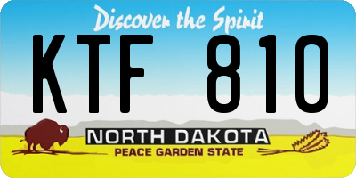 ND license plate KTF810