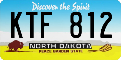 ND license plate KTF812