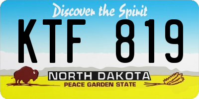 ND license plate KTF819