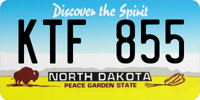 ND license plate KTF855
