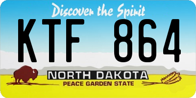 ND license plate KTF864