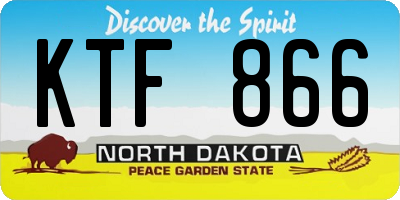 ND license plate KTF866
