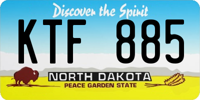 ND license plate KTF885