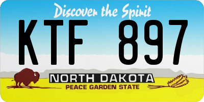 ND license plate KTF897
