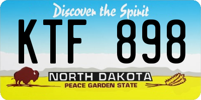 ND license plate KTF898
