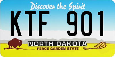 ND license plate KTF901