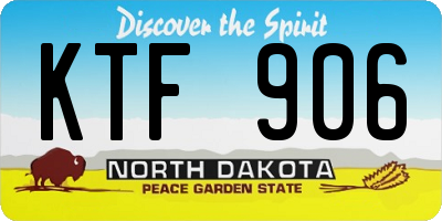 ND license plate KTF906