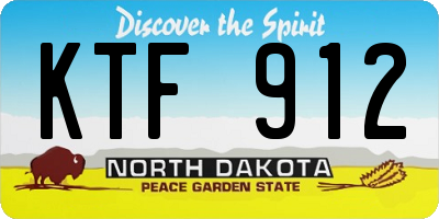 ND license plate KTF912