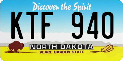 ND license plate KTF940