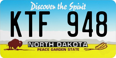 ND license plate KTF948