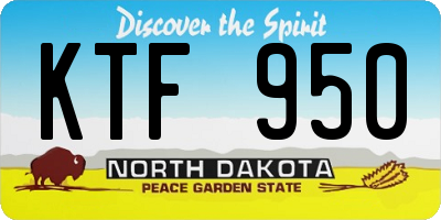 ND license plate KTF950