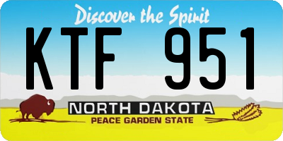 ND license plate KTF951
