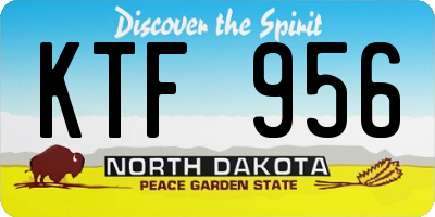 ND license plate KTF956