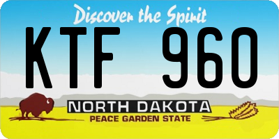 ND license plate KTF960