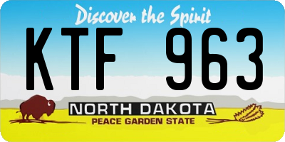 ND license plate KTF963