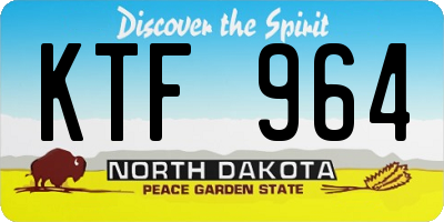ND license plate KTF964