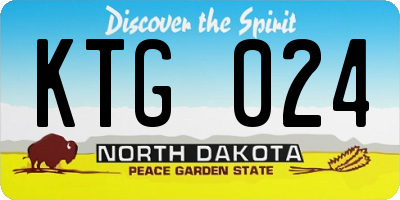 ND license plate KTG024