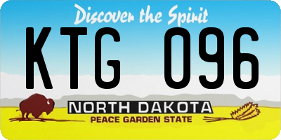 ND license plate KTG096