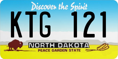 ND license plate KTG121