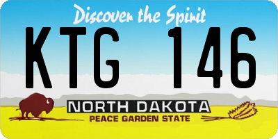 ND license plate KTG146
