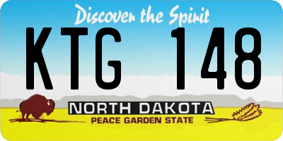 ND license plate KTG148