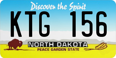 ND license plate KTG156