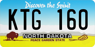 ND license plate KTG160