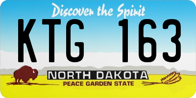 ND license plate KTG163