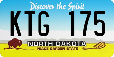 ND license plate KTG175