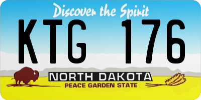 ND license plate KTG176