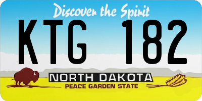 ND license plate KTG182