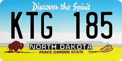 ND license plate KTG185