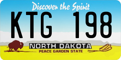 ND license plate KTG198