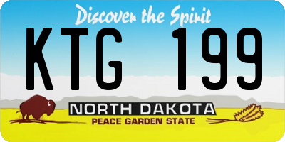 ND license plate KTG199