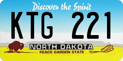 ND license plate KTG221