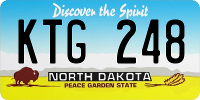 ND license plate KTG248