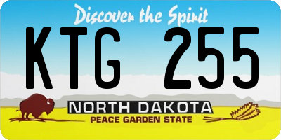 ND license plate KTG255