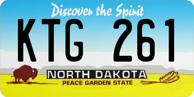 ND license plate KTG261