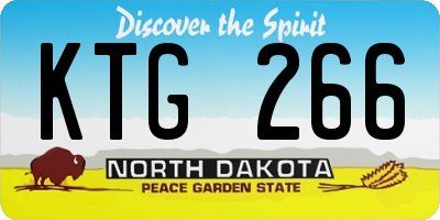 ND license plate KTG266