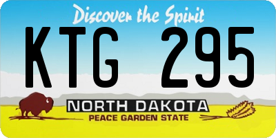 ND license plate KTG295