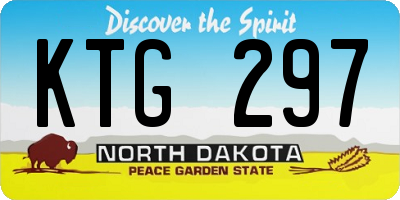 ND license plate KTG297
