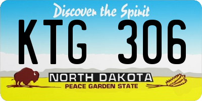 ND license plate KTG306