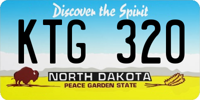 ND license plate KTG320