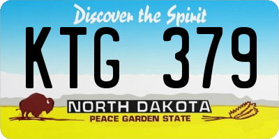 ND license plate KTG379